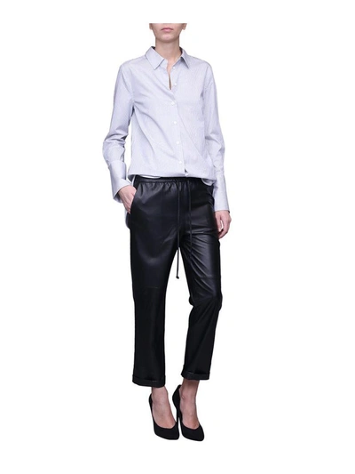 Shop J Brand Amari Leather Trousers In Nero