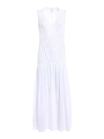 Shop Ermanno Scervino Long Dress In Bianco