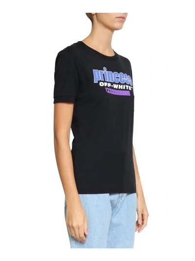 Shop Off-white Princess Cotton T-shirt In Nero