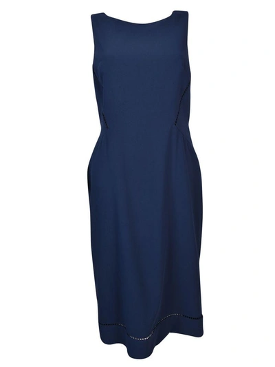 Shop Ermanno Scervino Knee Length Dress In Blue