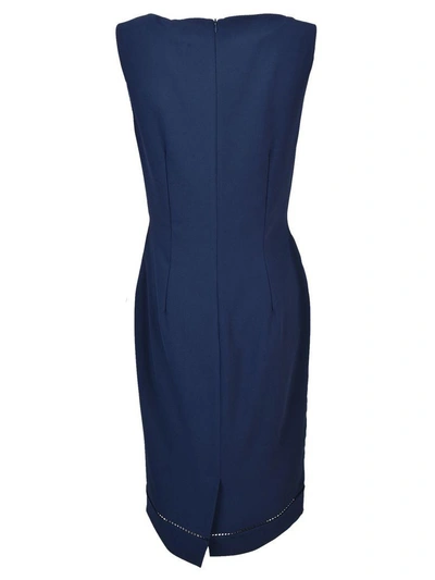 Shop Ermanno Scervino Knee Length Dress In Blue