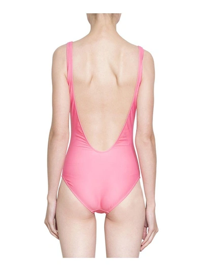 Shop Moschino Teddy Bear One Piece Swimsuit In Rosa
