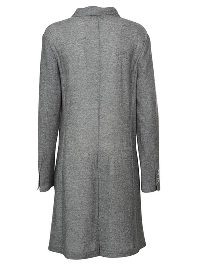 Shop Barena Venezia Venezia Double Breasted Coat In Grey