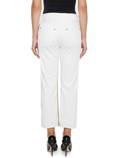 Shop Mm6 Maison Margiela Wool And Denim Trousers In Off White-camel|bianco