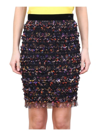 Shop Givenchy Ruffled Tulle Skirt In Multicolor