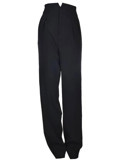 Shop Red Valentino High Waist Trousers In Nero