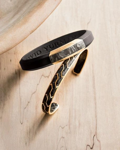 Shop David Yurman Men's Carbon & 18k Gold I.d. Bracelet