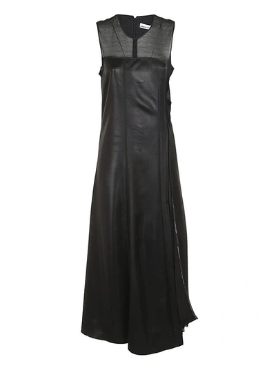 Shop Paco Rabanne Sleeveless Midi Dress In Black