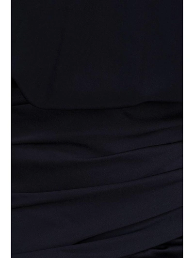 Shop Saint Laurent Paris Dress Drappeggio In Black