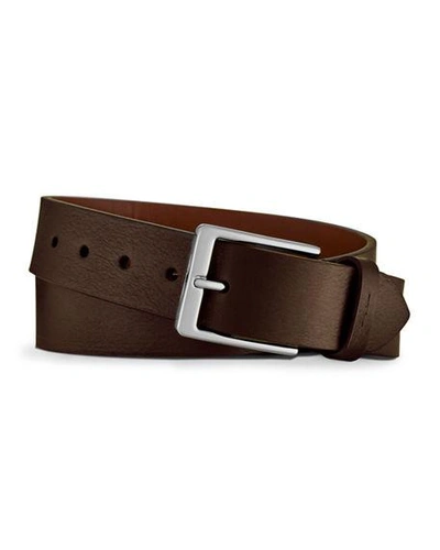 Shop Shinola Men's Lightning Bolt Leather Belt In Dark Brown