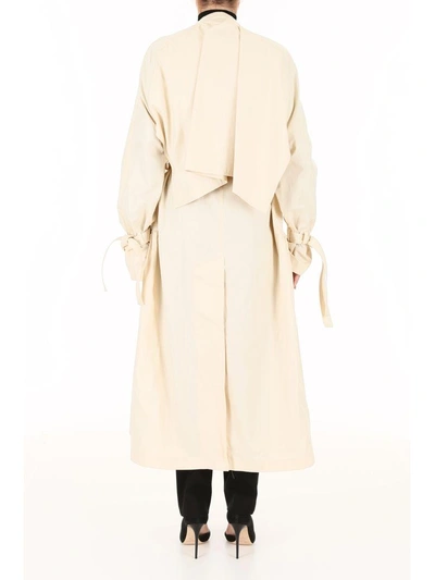 Shop Jw Anderson Oversized Trench Coat In Parchmentbeige