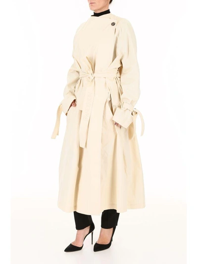 Shop Jw Anderson Oversized Trench Coat In Parchmentbeige