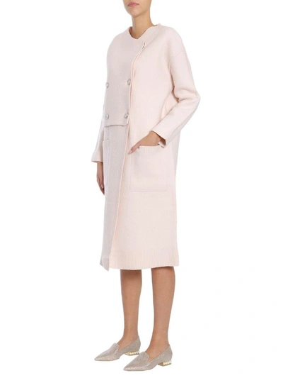 Shop Proenza Schouler Double Breasted Coat In Rosa