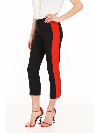 Shop Alexander Mcqueen Trousers With Side Bands In Black