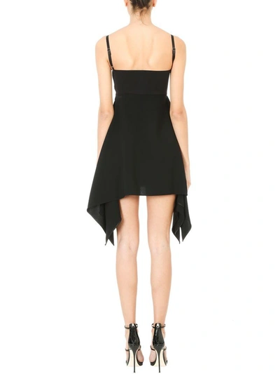 Shop Neil Barrett Black Cr?pe Asymmetric Dress