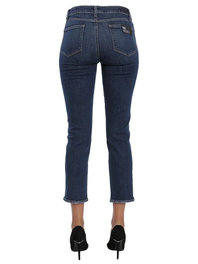 Shop Paige Jacqueline Straight Jeans In Blu