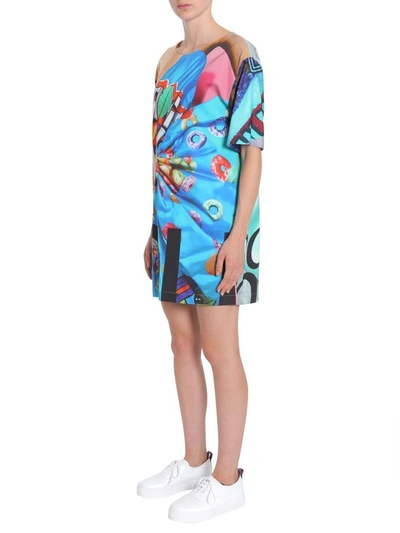 Shop Moschino Cady T-shirt Dress In Multicolor