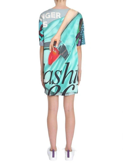 Shop Moschino Cady T-shirt Dress In Multicolor