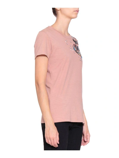 Shop Valentino Love Blade Cotton T-shirt In Rosa