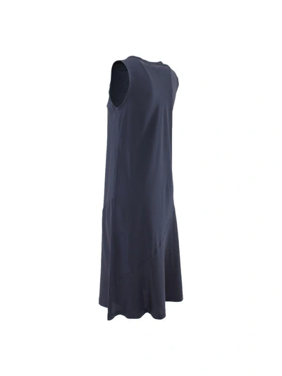 Shop Aspesi Silk Dress In Blue