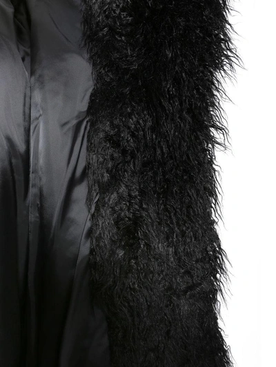 Shop Ainea Feather Eco Fur In Nero