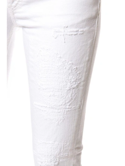Shop Dondup Neon Cotton Pants In White