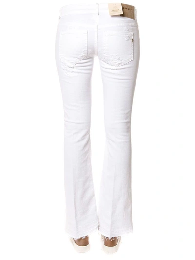 Shop Dondup Neon Cotton Pants In White