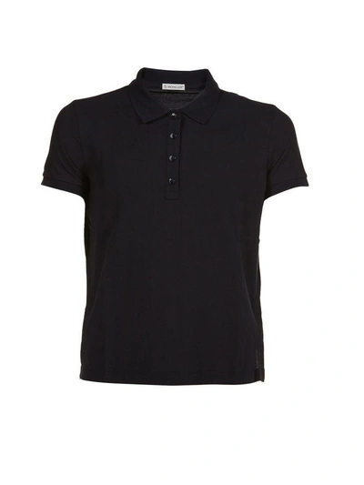 Shop Moncler Classic Polo Shirt In Blu