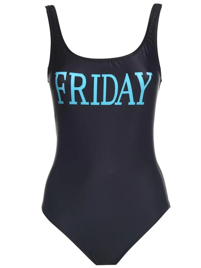 Shop Alberta Ferretti Friday Lycra Swimsuit In Nero