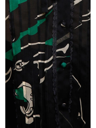 Shop Valentino Panther Print Shirt In Verde Nero|verde