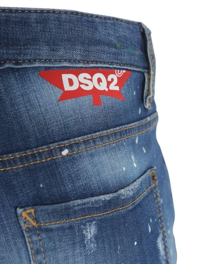 Shop Dsquared2 Denim Shorts In Blu