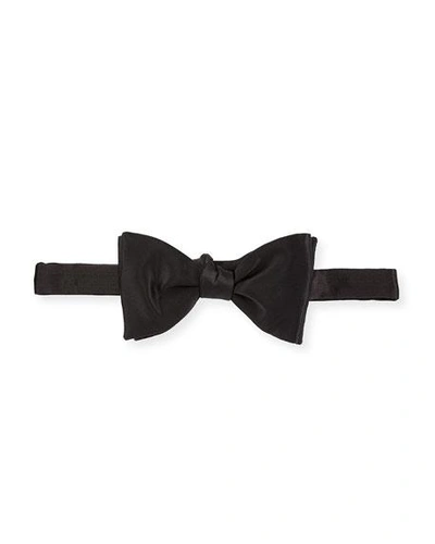 Shop Eton Black Silk Satin Ready-tied Bow Tie