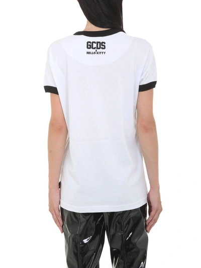 Shop Gcds Hk Tshirtwhite In Bianco