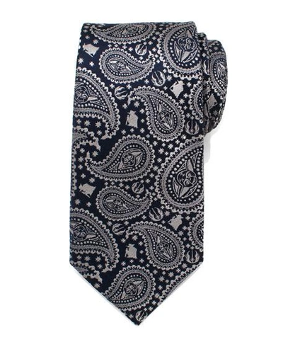 Shop Cufflinks, Inc Star Wars Yoda Paisley-print Silk Tie In Gray Pattern