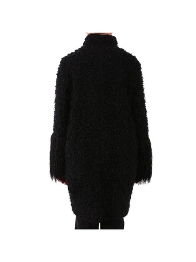 Shop Blugirl Bouclè Coat In Black