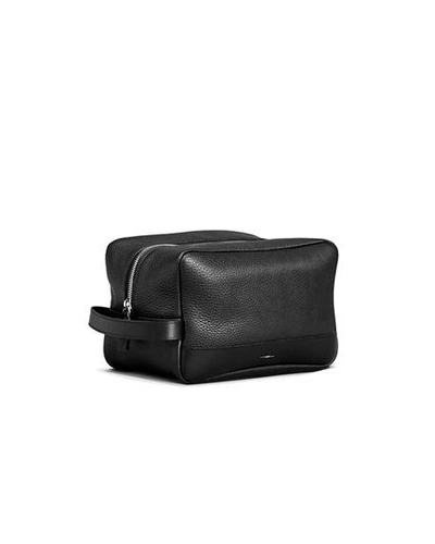 Shop Shinola Men's Leather Zip-top Travel Kit In Black