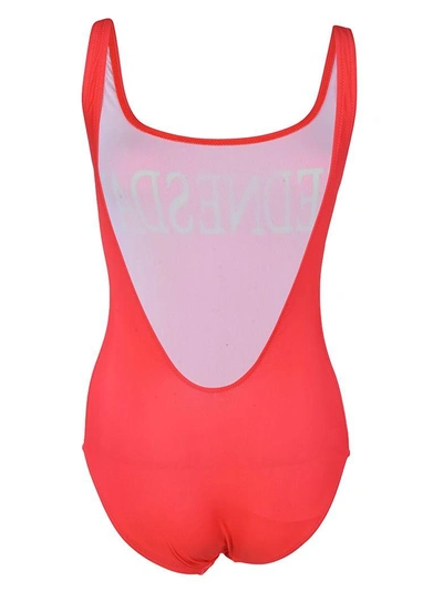 Shop Alberta Ferretti Rainbow Week Swimsuit In Rosso