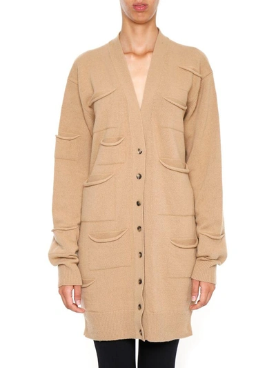 Shop Jw Anderson Multi Pocket Cardigan In Camel|beige