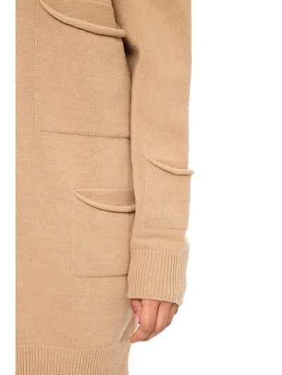 Shop Jw Anderson Multi Pocket Cardigan In Camel|beige