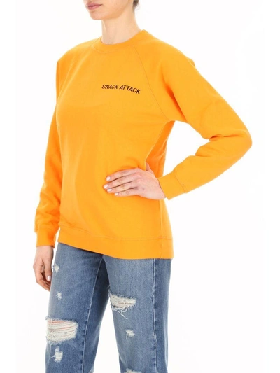 Ganni Lott Isoli Sweatshirt Snack Attack In Yellow | ModeSens