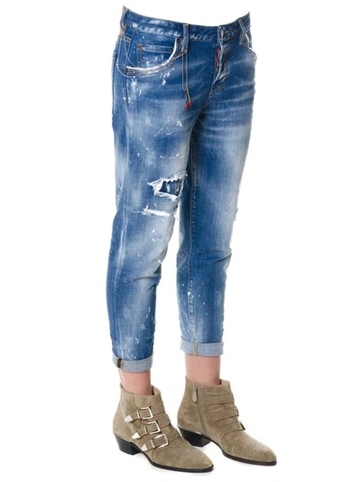 Shop Dsquared2 Hockney Jeans In Denim