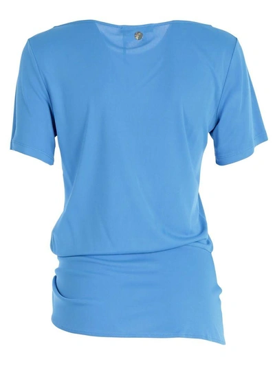 Shop Versace Short Sleeve T-shirt In Gcobalto Oceano