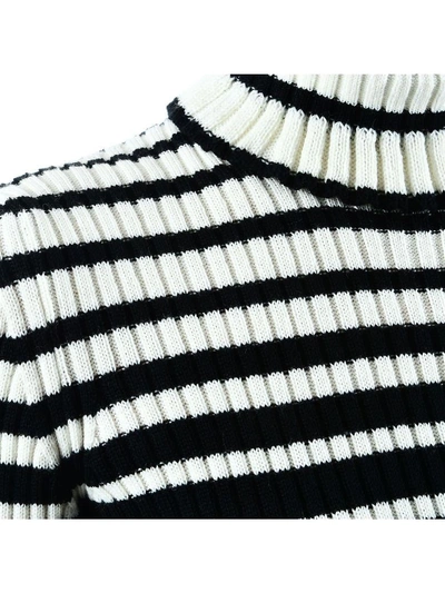 Shop Msgm Knit In Nero Bianco