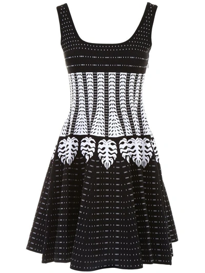 Shop Dsquared2 Jersey Dress In White+black (white)