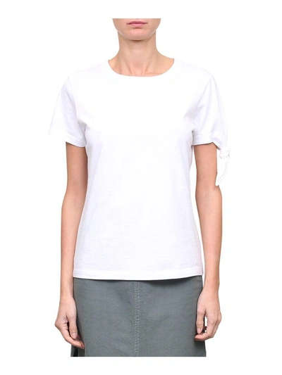 Shop Jw Anderson Single Knot Cotton T-shirt In Bianco