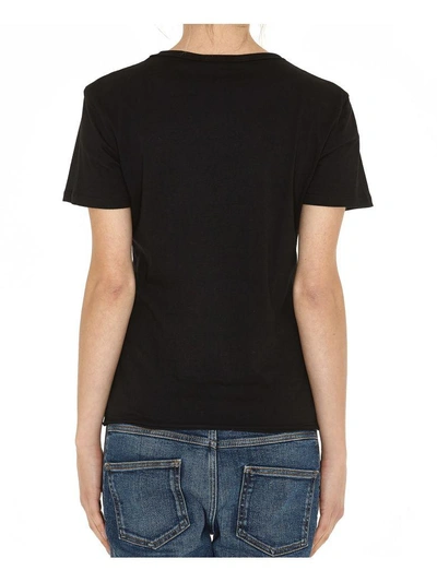 Shop Alexander Mcqueen Logo Jewel Tshirt In Black