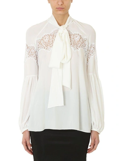 Shop Givenchy White Lace Blouse