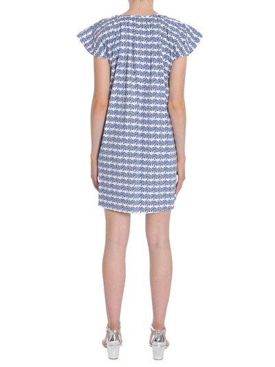 Shop Opening Ceremony Printed Cotton Poplin Dress In Blu