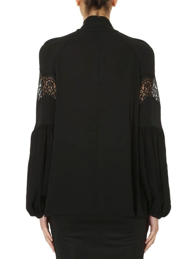 Shop Givenchy Black Lace Blouse