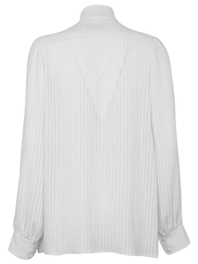 Shop Balenciaga Pleated Blouse In White